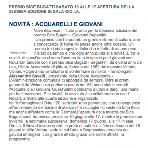 2012 giugno 16 - annuncio premio BB GS - il cittadino